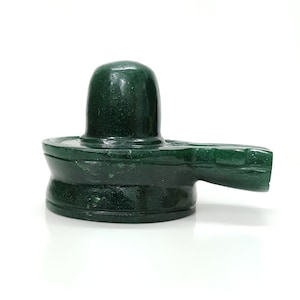 Green Jade Shivling, Jade Shivalingam for Meditation & Pooja Room