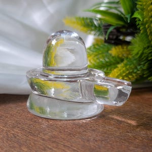 Sphatik Shivling, 2.25&quot; Natural Crystal Sphatik Shivling with Lab Certificate