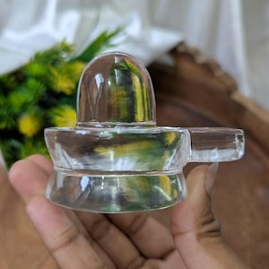 AAA quality Sphatik Shivling, 2.25&quot; Original Crystal Sphatik Shivling with Lab Certificate