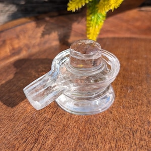 Natural Crystals Shivling, 1.95&quot; white Crystal Sphatik Shivling with lab certificate