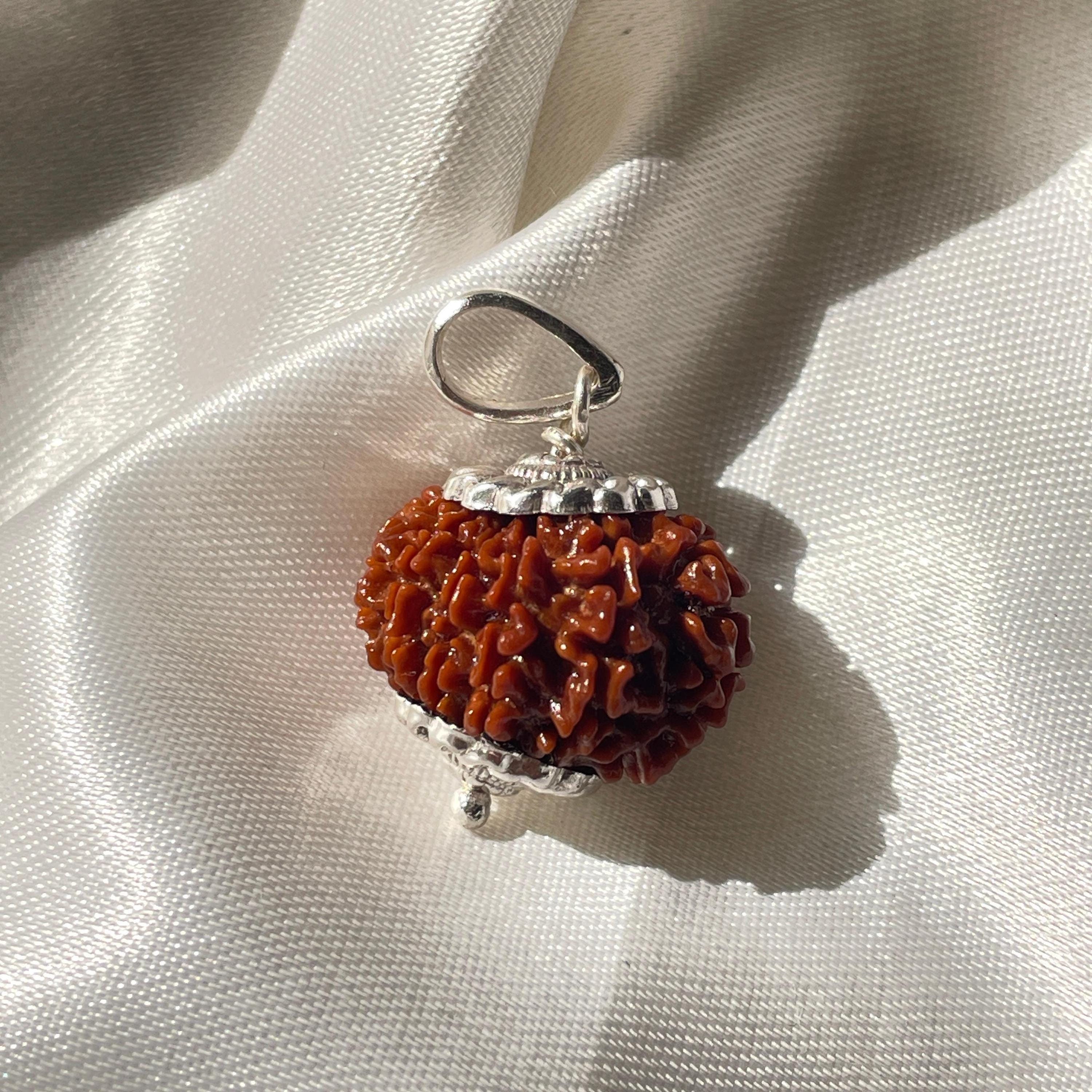 11 Mukhi Rudraksha: Nepali Silver Pendant with Lab Certificate