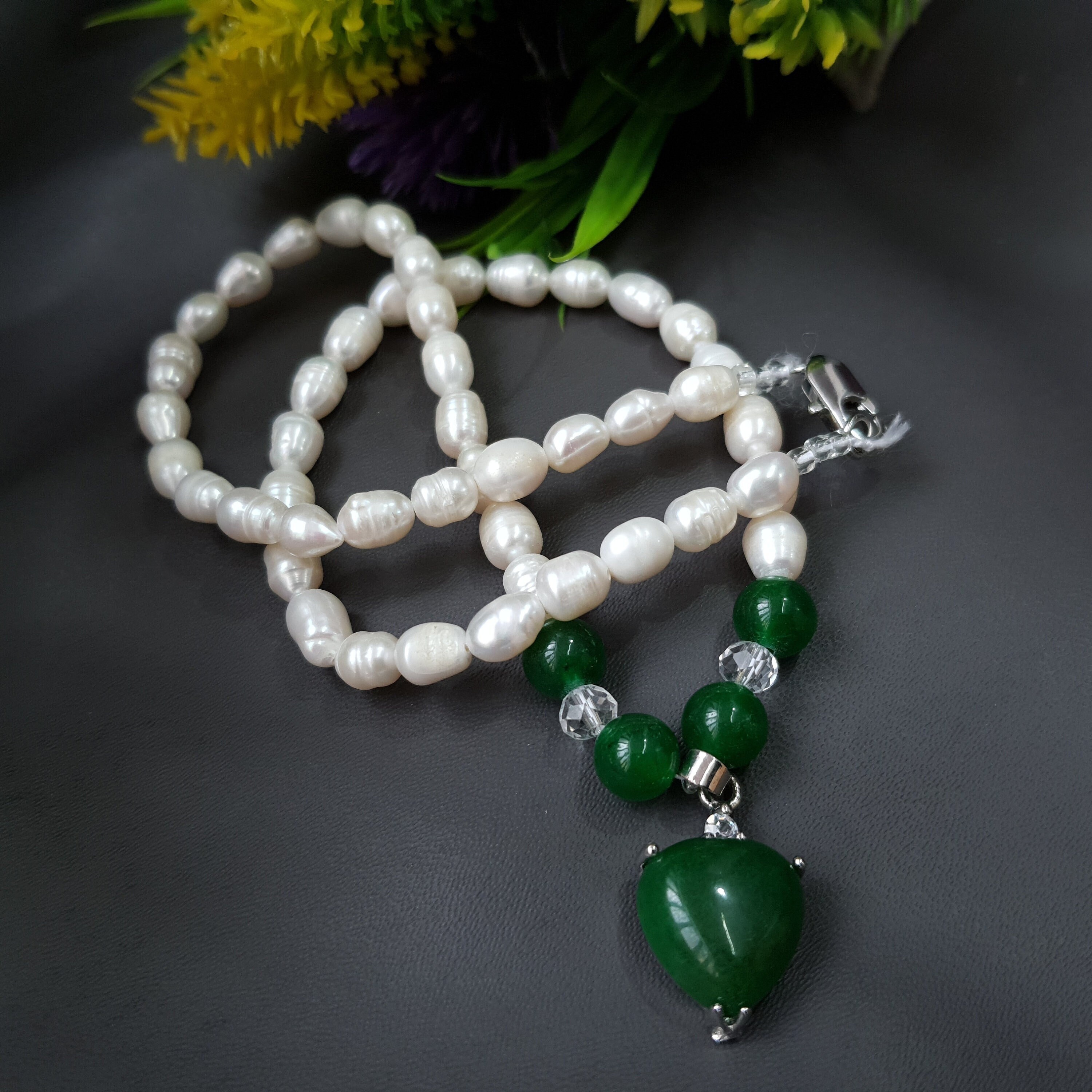 Natural Fresh Water Pearl Mala/ 8mm 