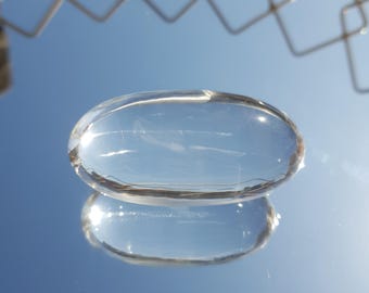 Original Crystal Lingam, Himalayan White Crystal Sphatik Lingam for Meditation and Spiritual