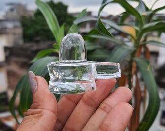 Small Sphatik Crystal Shivling: Meditation Altar Decor