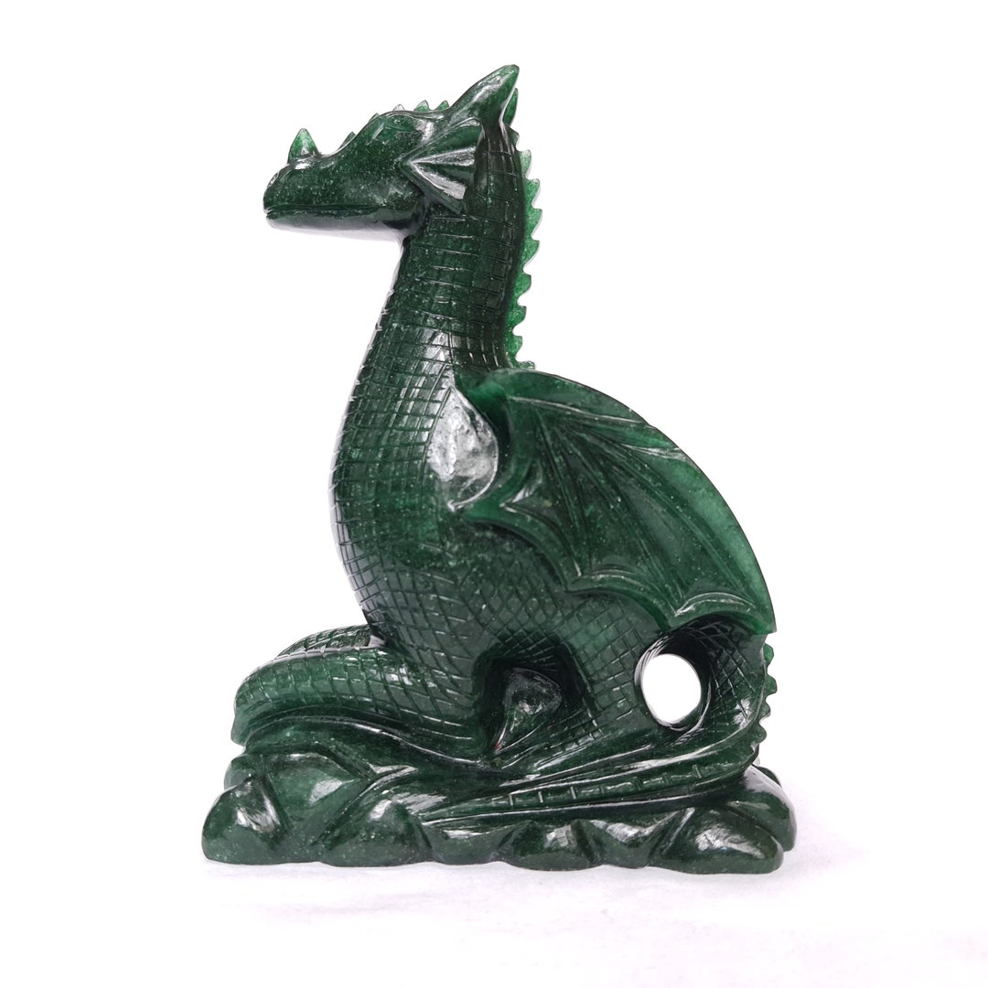 6 Green Jade Dragon Statue Handmade Beautiful Green Etsy