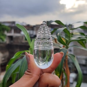 Crystal Lingam Shree Yantra: Sphatik del Himalaya para la meditación