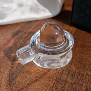 100% Clean Crystal Shivling, 1.75&quot; original Crystal Sphatik Shivling with lab certificate