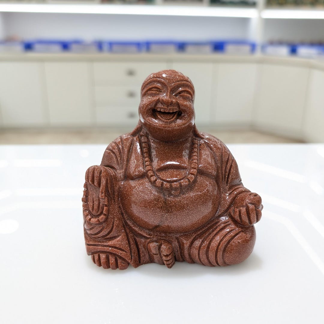 Sunstone Laughing Buddha Statue for Home Décor & Gifts - Etsy