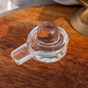 Original Crystal Shivling, 1.55&quot; Crystal Sphatik Shivling with Lab Certificate