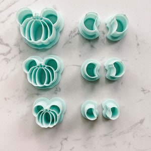 Mouse Ears Pumpkin Clay Cutter | Halloween Polymer Clay Cutters | Fall Clay Earrings | Earrings Clay Cutters | Character Themed Cutters