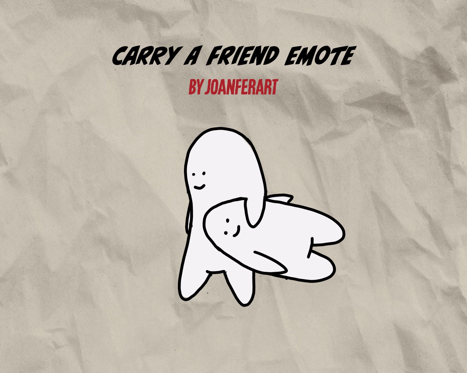 Twitch ANIMATED Emote, Carry a Friend Emote, Cute and Funny Emote ...