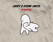 Twitch ANIMATED Emote, Carry a Friend Emote, Cute and Funny emote, Stream emotes, Kick, Youtube.