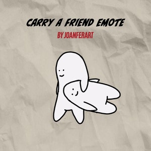 Twitch ANIMATED Emote, Carry a Friend Emote, Cute and Funny emote, Stream emotes, Kick, Youtube.