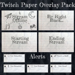 Twitch Paper Overlay Pack