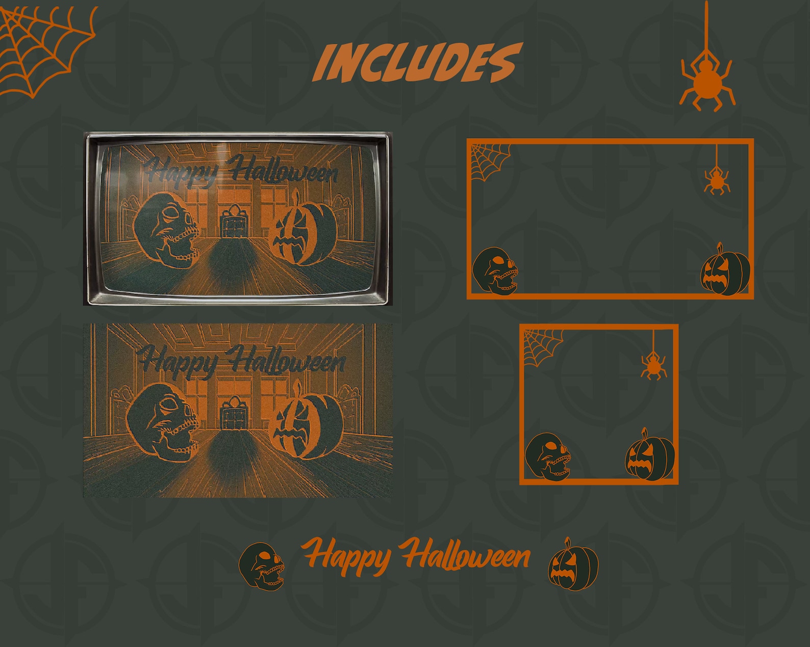 Twitch Halloween Overlay Pack, Cam Overlay, Animated Screens Etsy