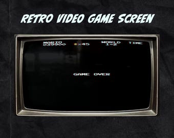 Twitch Retro Game Over Screen, Stream Overlay, Waiting Screen, Loop Animation, Retro Television