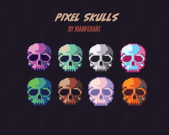 Pixel Skull Twitch Badges