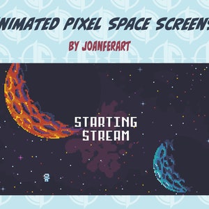 Animated Twitch Pixel Space Screens