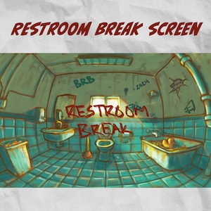 Twitch Restroom Break Animierter Bildschirm, Beginnt Bald, Endet Bald, Wartebildschirme, Stream Overlay