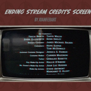 Twitch Animated Vintage Ending Stream / Retro Rolling Credits Screen