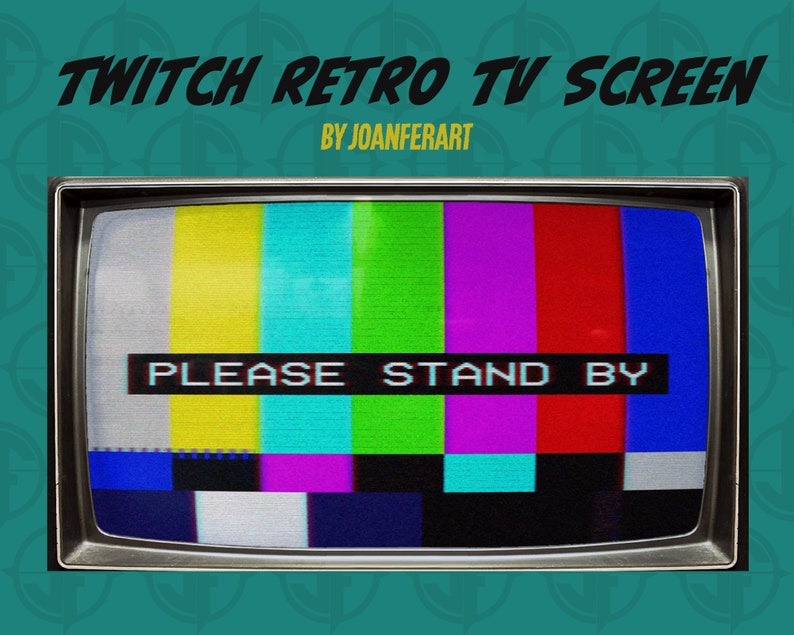 Twitch Animated Screen / Retro TV / Please Stand By Etsy