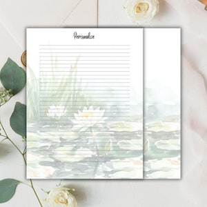 Personalized Stationery Paper: Floral Letter Writing Set, 25 Sheets