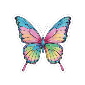 Pegatina de mariposa para botella de agua. Cuatro tamaños diferentes disponibles para elegir.