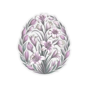 Paaseierenleliestickers transparante decoratieve kiss-cut sticker, voor briefpapier, enveloppen, cadeauverpakkingen, laptops, vier maten beschikbaar.