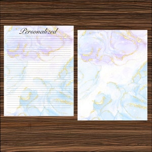 Letter Writing stationery paper personalized 8 1/2 x 11 25 sheets journaling binder refill paper personal paper set gift for her.