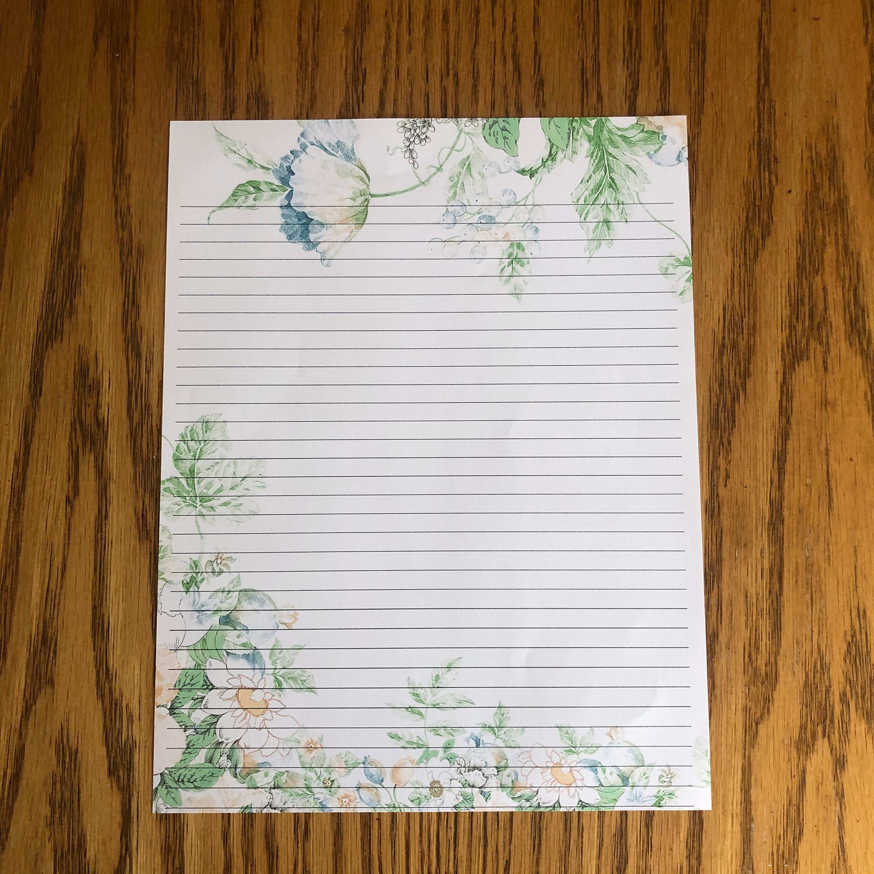 lined stationery paper 8 12 x 11 25 sheets college ruled