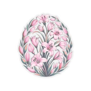 Paaseierenleliestickers transparante decoratieve kiss-cut sticker, voor briefpapier, enveloppen, cadeauverpakkingen, laptops, vier maten beschikbaar.