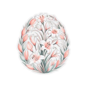Osterlilien Aufkleber transparent dekorative Kussschnitt Aufkleber, Für Schreibwaren, Umschläge, Geschenkpakete, Laptops, vier Größen erhältlich.