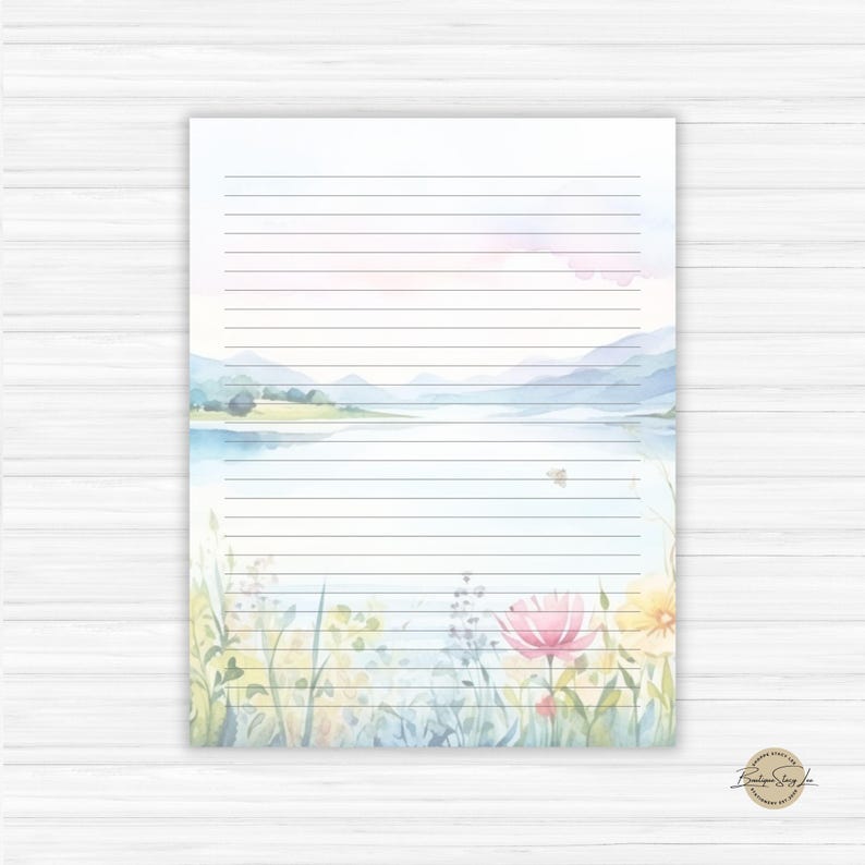 Lined Letter Writing Paper, Personalized Stationery Set, 8 1/2 X 11, 25 ...