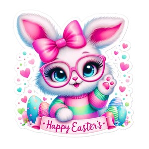 Pegatinas sin burbujas de Feliz Pascua
