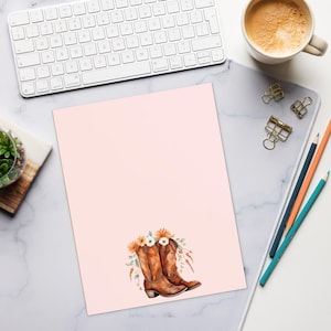 Blocco note Cowgirls 8,5 x 11, cancelleria western per donne.