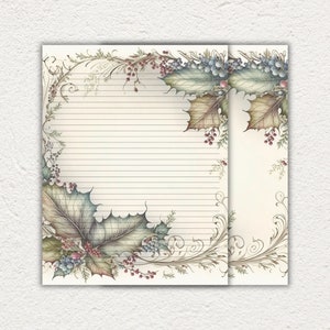 Personalized Stationery Paper: Floral Letter Writing Set (25 Sheets)