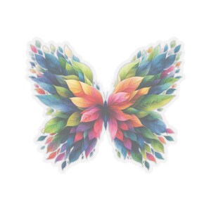 Fjärilsklistermärken, transparent akvarell fältvildblomma kyssskuren dekal, fyra storlekar att välja mellan.
