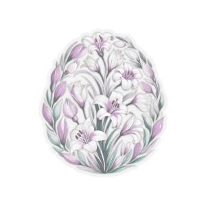 Osterlilien Aufkleber transparent dekorative Kussschnitt Aufkleber, Für Schreibwaren, Umschläge, Geschenkpakete, Laptops, vier Größen erhältlich.