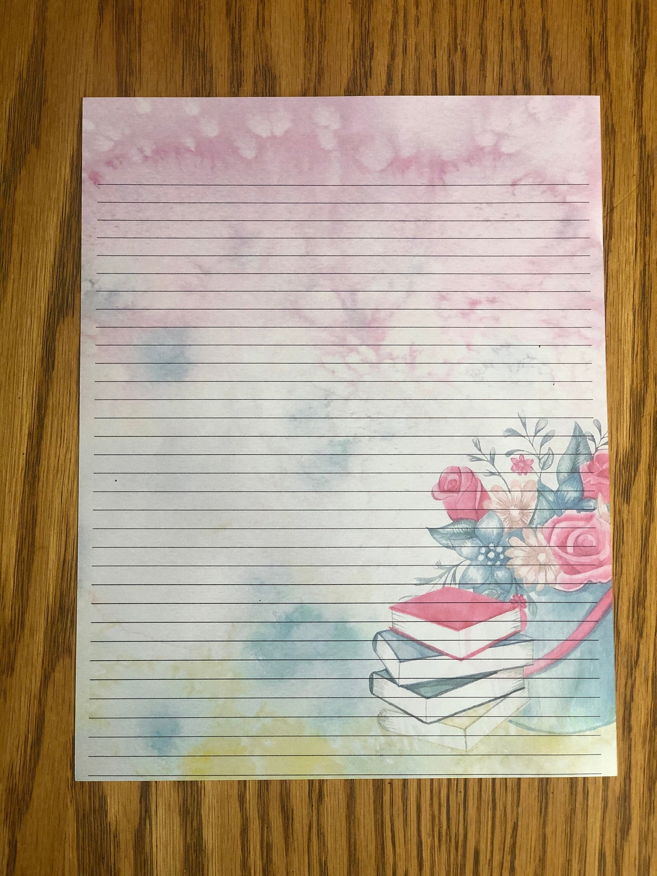 Lined stationery paper 8 1/2 x 11 25 sheets college ruled Etsy