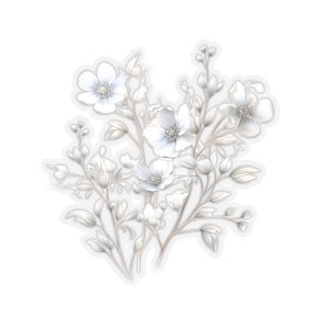 Autocollants floraux, décalcomanie transparente découpée en forme de baiser, Pour cartes de papeterie, enveloppes, emballages cadeaux, appareils électroniques, Quatre tailles disponibles.