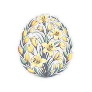 Paaseierenleliestickers transparante decoratieve kiss-cut sticker, voor briefpapier, enveloppen, cadeauverpakkingen, laptops, vier maten beschikbaar.