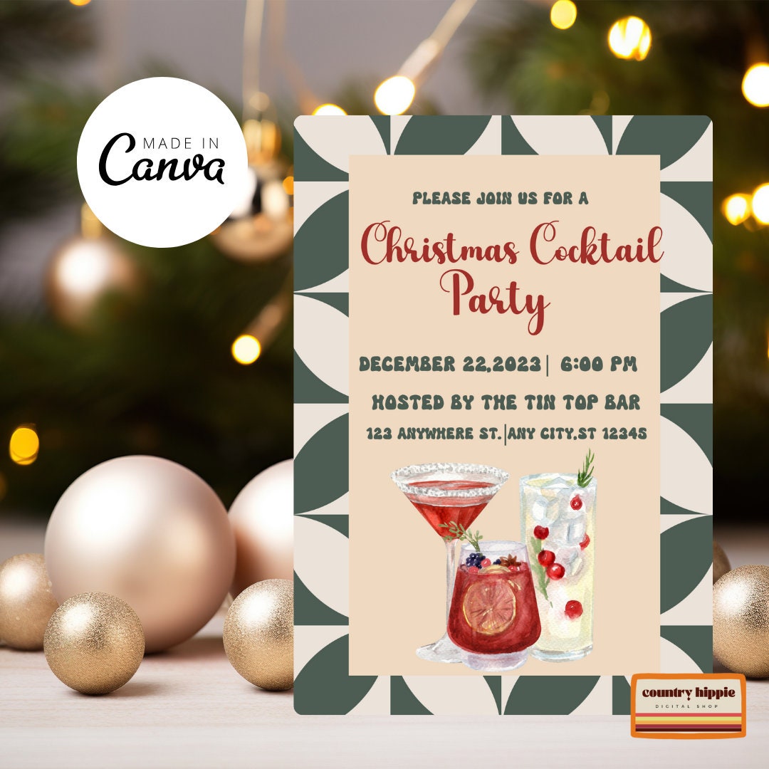 Christmas party invitation template