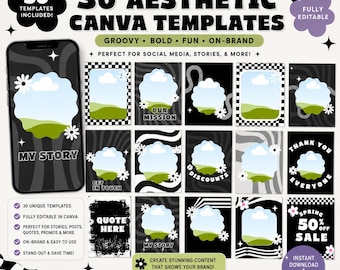 30 Canva-Social-Media-Vorlagen | Bearbeitbare Instagram-Vorlagen | Story- und Post-Vorlagen | Branding-Kit für Kleinunternehmen