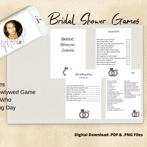 Bridal Shower Games - Printable or Digital use