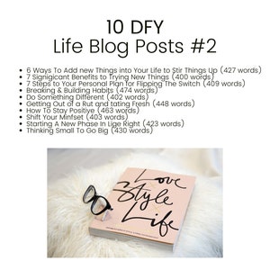 DFY- Done For You- Life Changing Blog Posts for Social Media, Websites, Facebook, Pinterest.