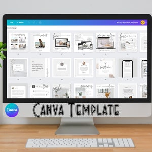 Canva Template - Facebook, Instagram, Pinterest, 60 designed Posts, Social Media