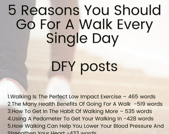 DFY - Done For You - 5 Reasons You Should Go For A Walk Every Single Day