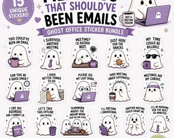 Ghost Office - Should Have Been An Email Sticker Sheet | Funny Work Stickers | Kawaii Planner Stickers | Instant Download