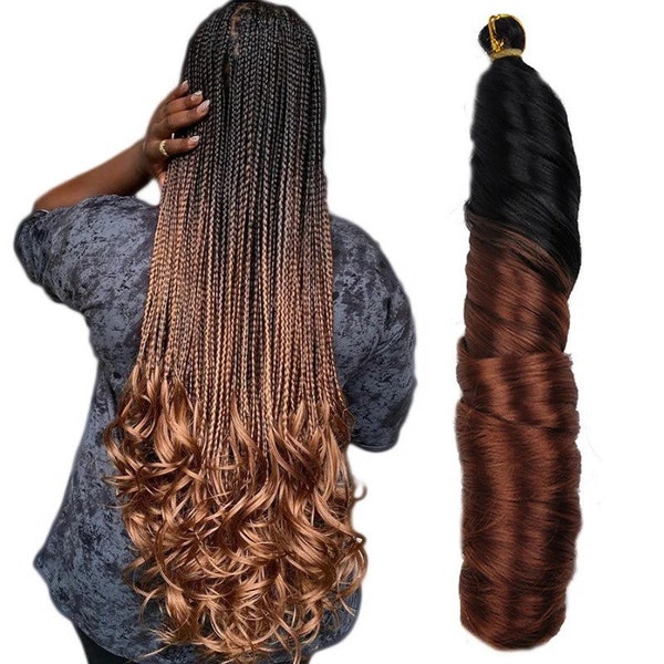 150g Display Loose Body Wave Pony Style Spiral Curl Crochet  Braid French Curly Synthetic braiding Hair ExtensionsCurly Braiding Hair
