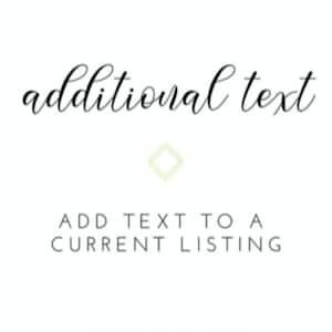 Additional Text | Add On Listing | Custom Text